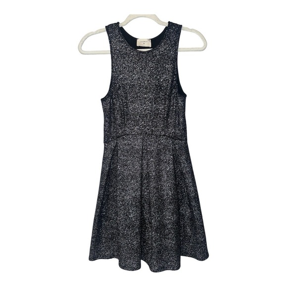 Everly Black/Silver Sparkly Mini Dress, Medium - Picture 1 of 7